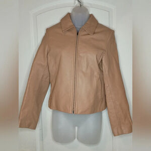 Light brown WILSONS butterly LEATHER PEELE STUDIO coat (#995)